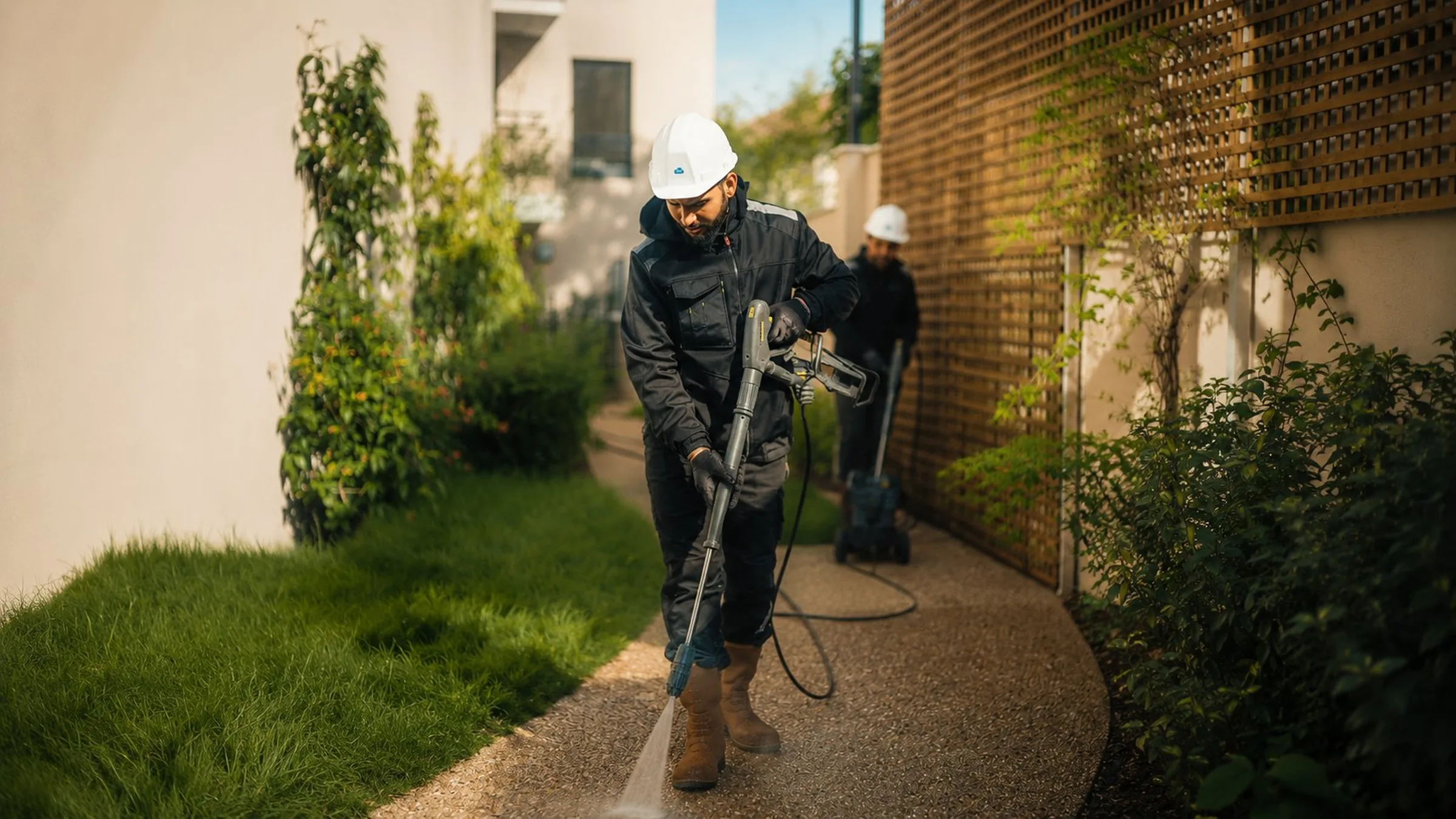 Agent IDEO Groupe en intervention sur chantier